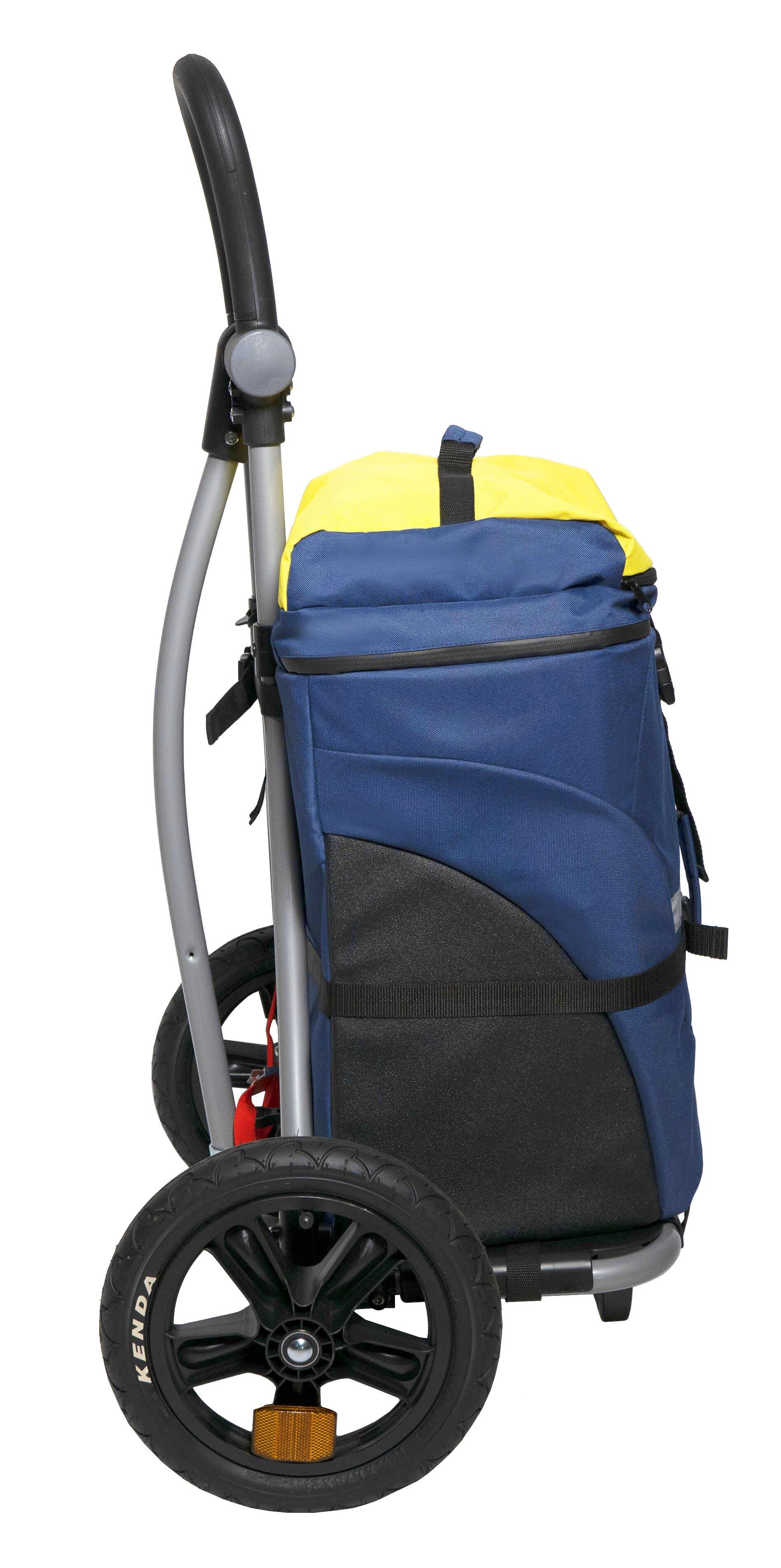 REMORQUE BAGAGERE B-Tourist BLEU / JAUNE FIXATION CADRE 3/6