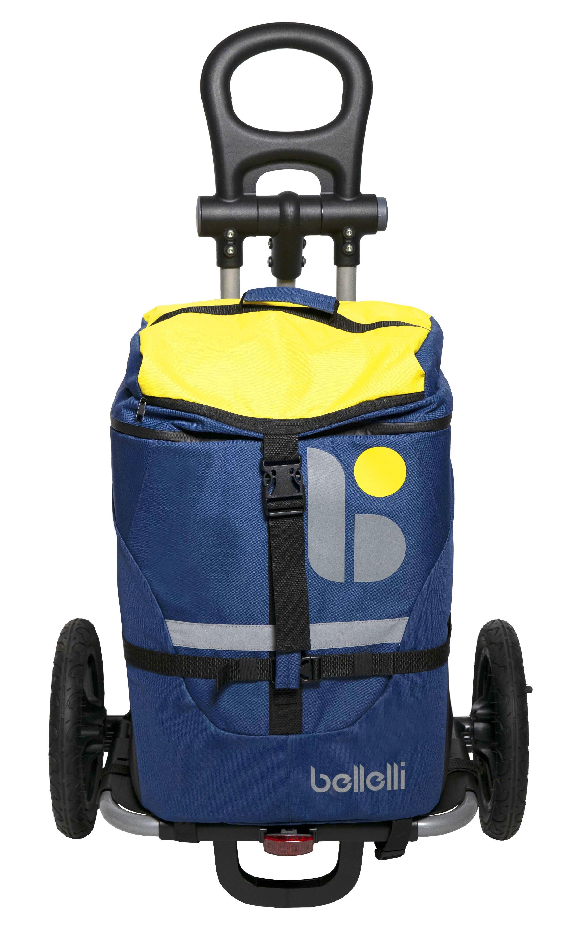 REMORQUE BAGAGERE B-Tourist BLEU / JAUNE FIXATION CADRE 5/6