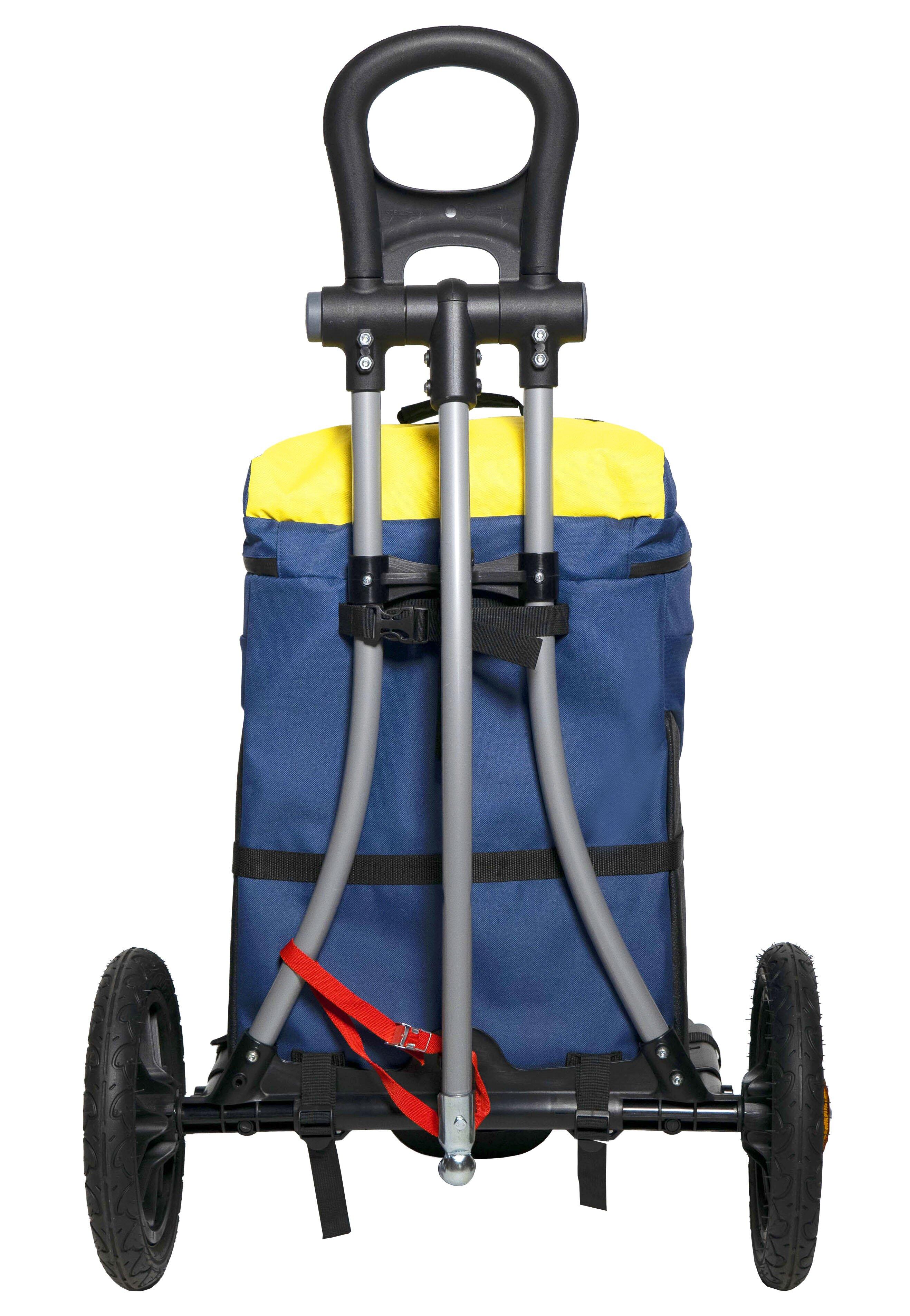 REMORQUE BAGAGERE B-Tourist BLEU / JAUNE FIXATION CADRE 4/6