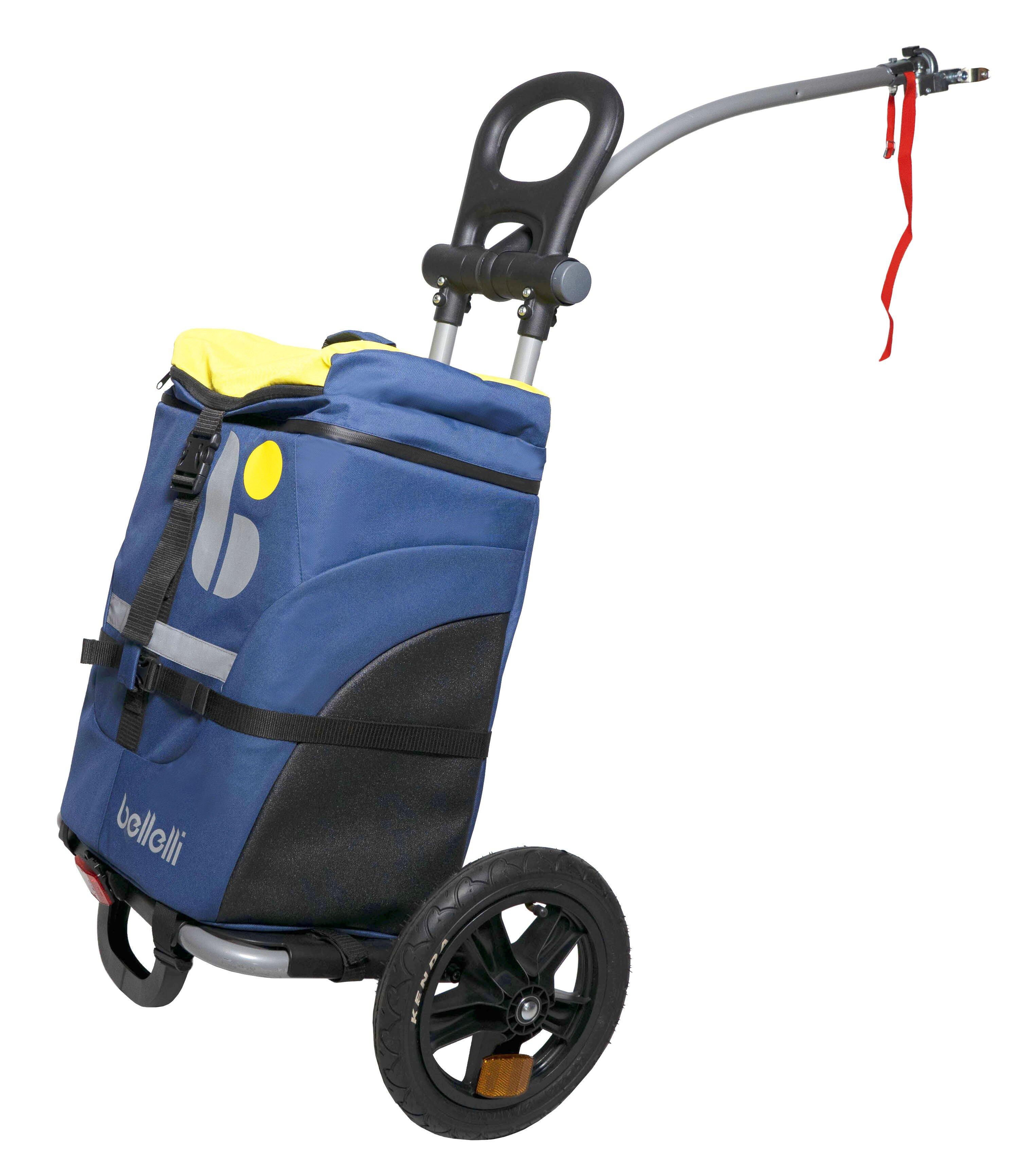 REMORQUE BAGAGERE B-Tourist BLEU / JAUNE FIXATION CADRE 6/6