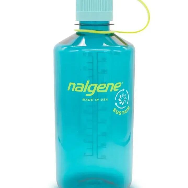 1L Narrow Mouth Sustain Water Bottle - Made From 50% Plastic Waste - Turquoise