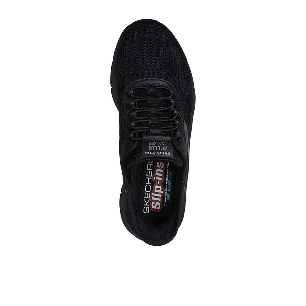 Zapatillas Skechers Hombre D'Lux Walker 2.0 - Rezinate Negras 3/4