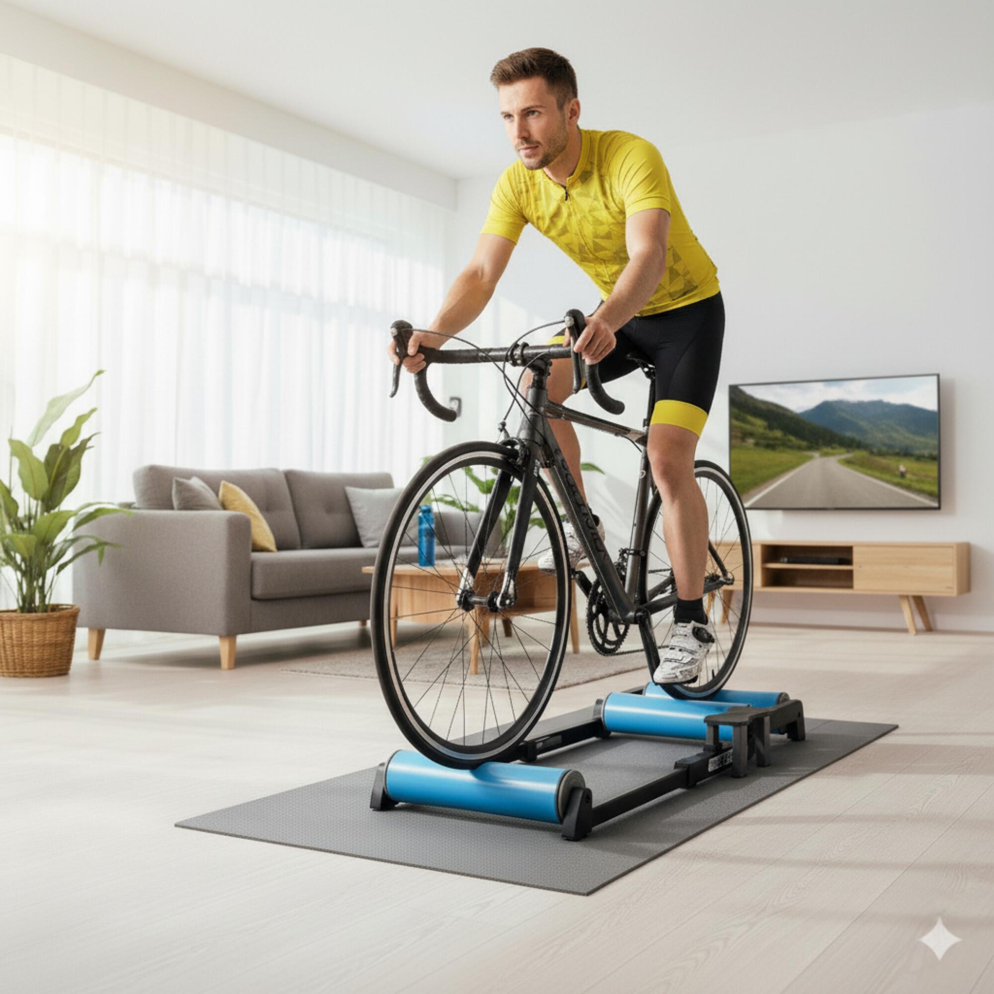 Rodillo de Entrenamiento Horizontal de Bicicleta para Interiores