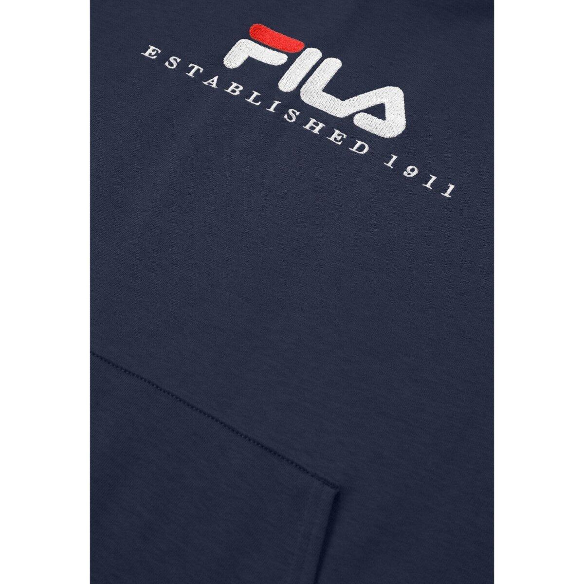 Felpa con cappuccio uomo ( french terry) fila blu 3/3