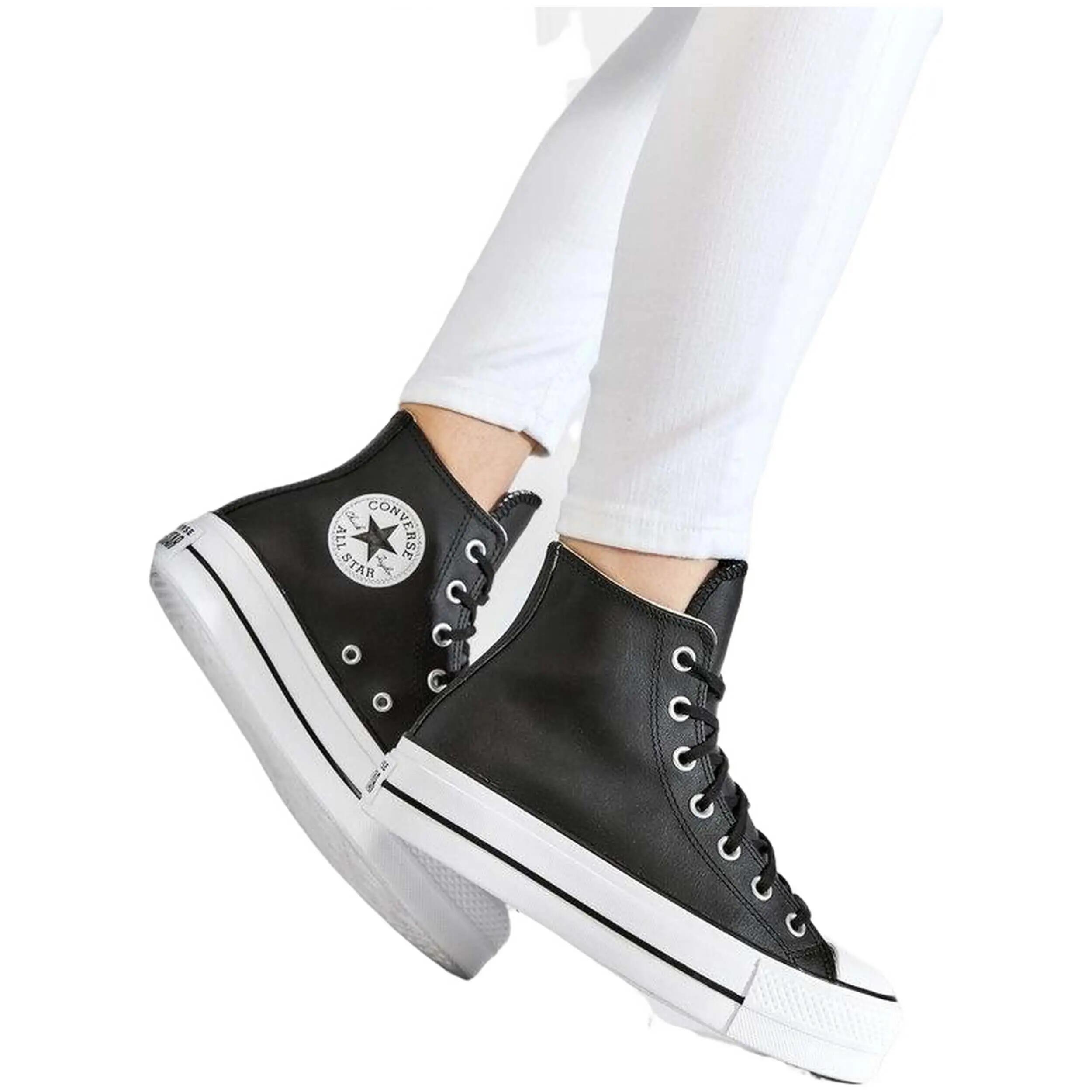 Chaussure pour femme Converse All Star hi lift plateforme noir 2/6