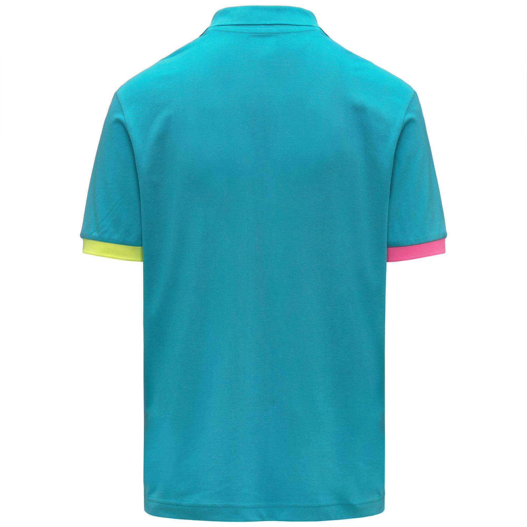 Polo da uomo in cotone blu da sportivo 3/5