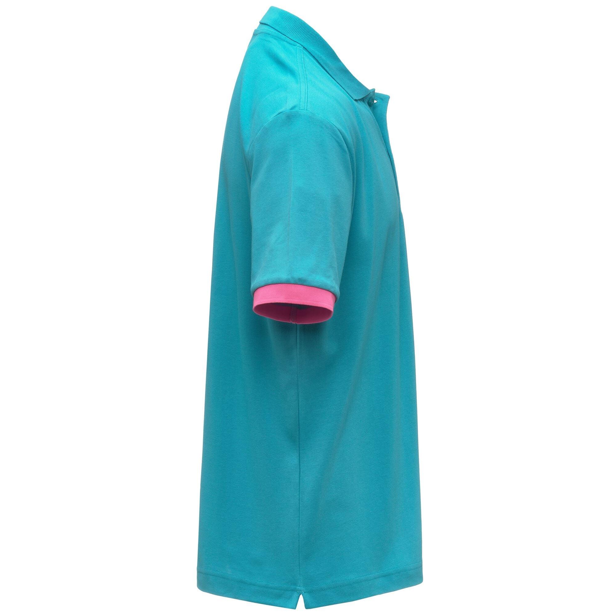 Polo da uomo in cotone blu da sportivo 2/5