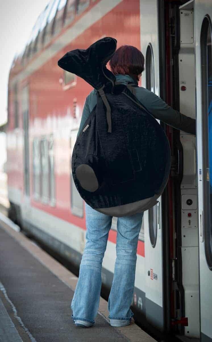Rugzakhoes voor eenwieler met gevoerde riem QU-AX 3/3