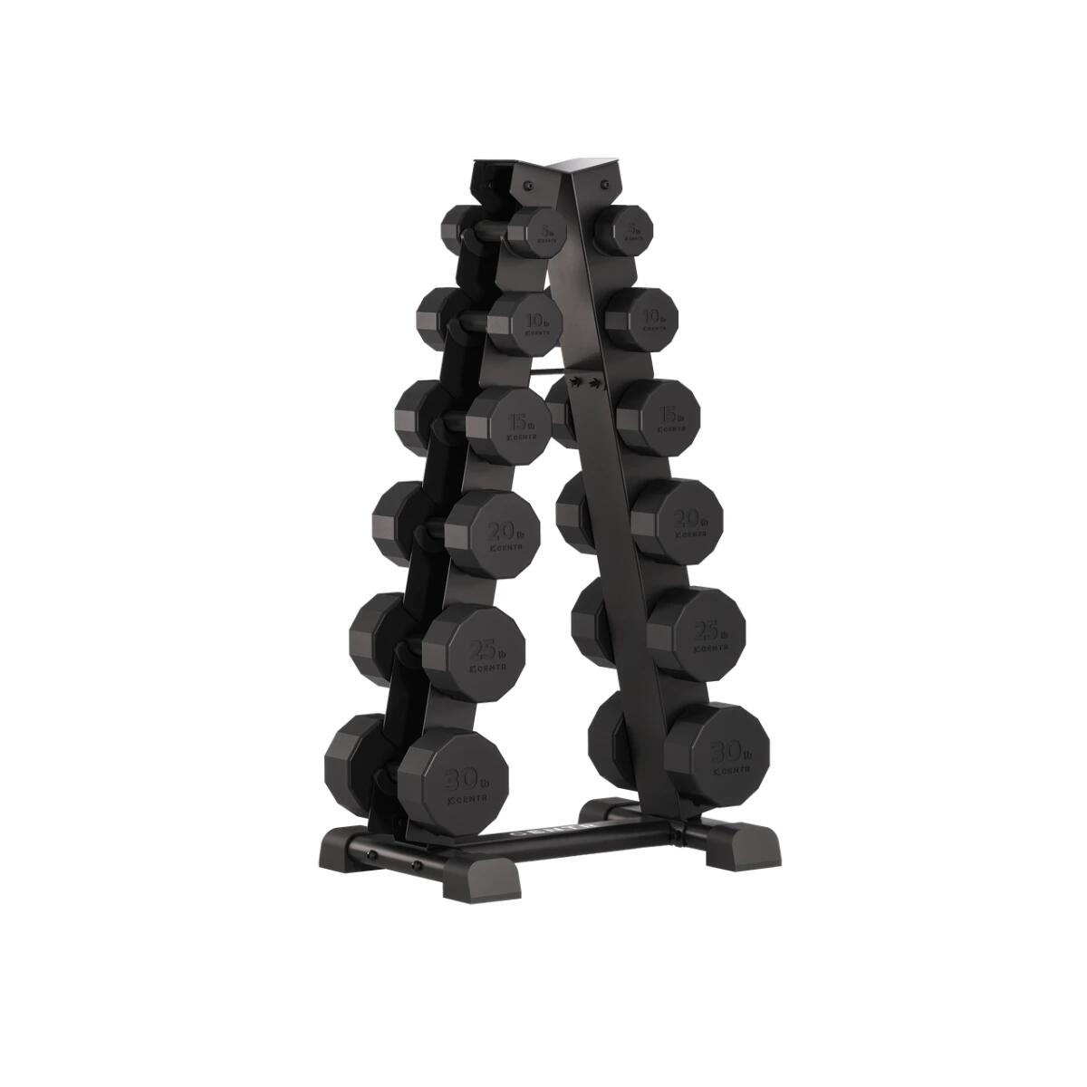 Torre de Halteres com Conjunto de 12 peças 4 - 14 kg | 92 kg com Suporte em A 3/7