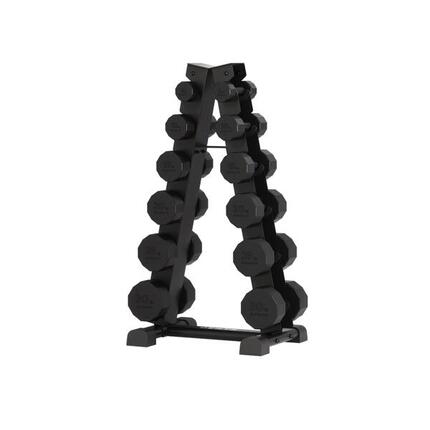 Tour d'haltères avec set de 12 haltères 4 - 14 kg | 92 kg avec rack en A