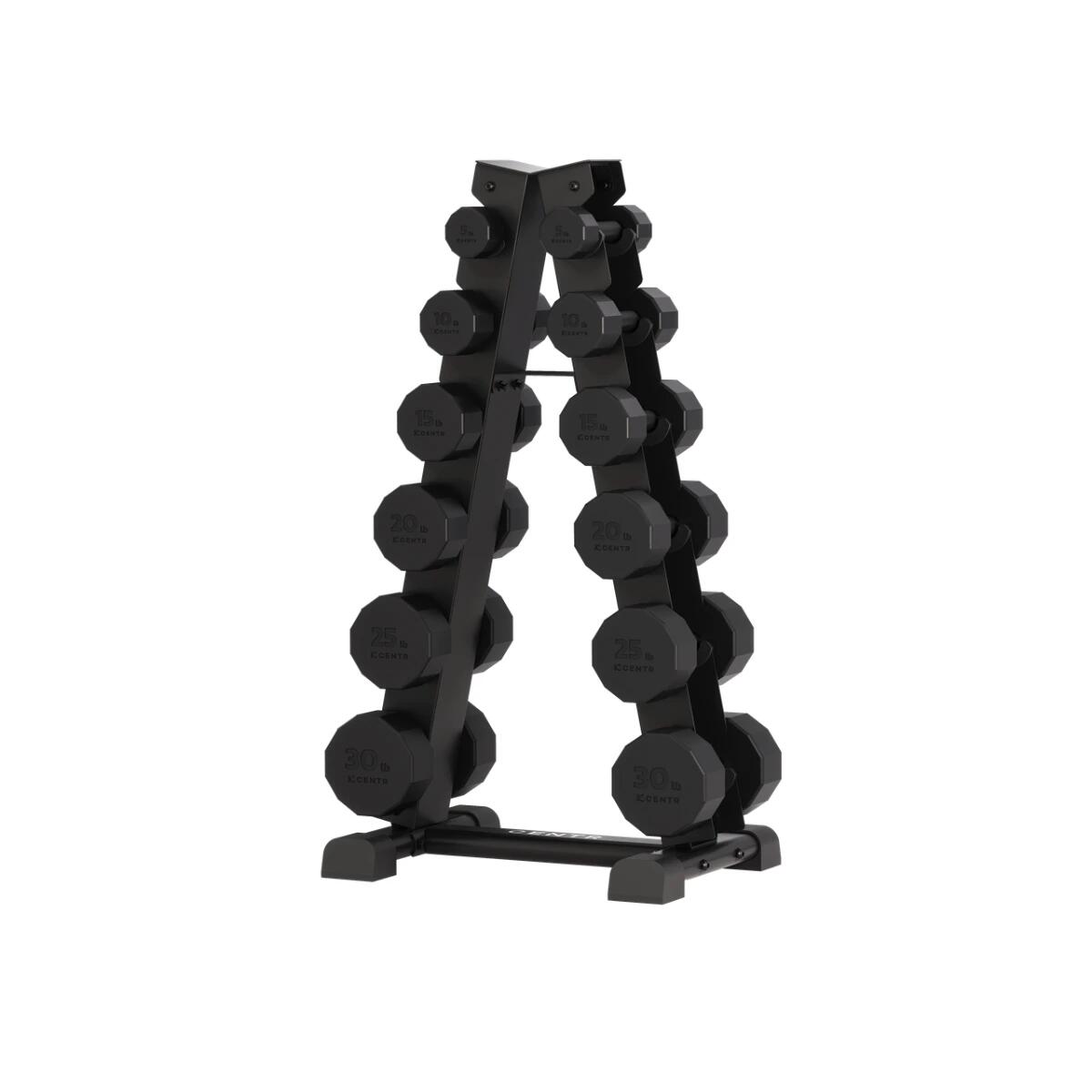 Centr - Tour D'Haltères Avec Set De 12 Haltères 4 - 14 Kg | 92 Kg Avec Rack En A - Haltère - Noir - Taille Unique - Decathlon