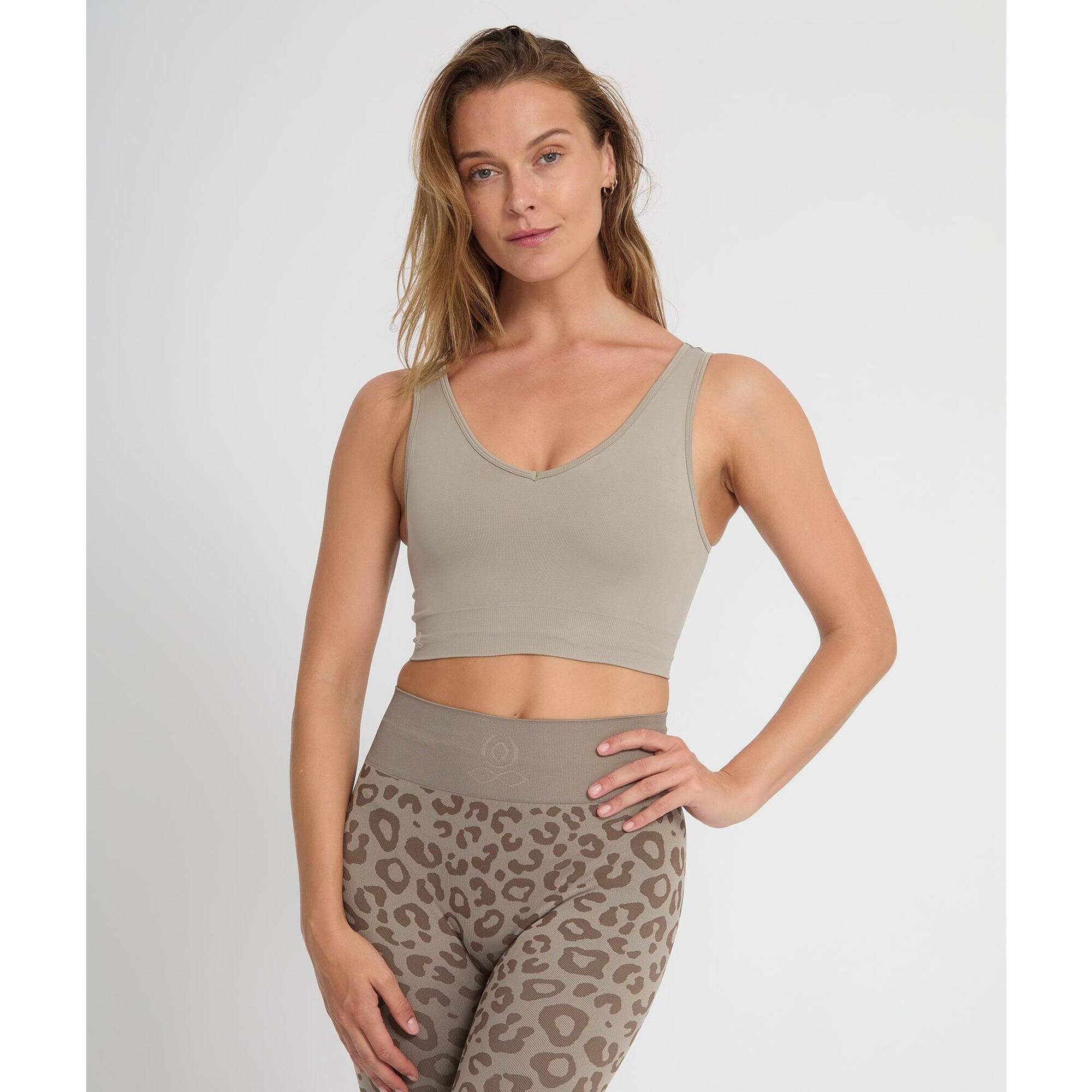Yoga Searcher - Tuni - Brassière En Matière Recyclée - Brassière - Beige - Decathlon