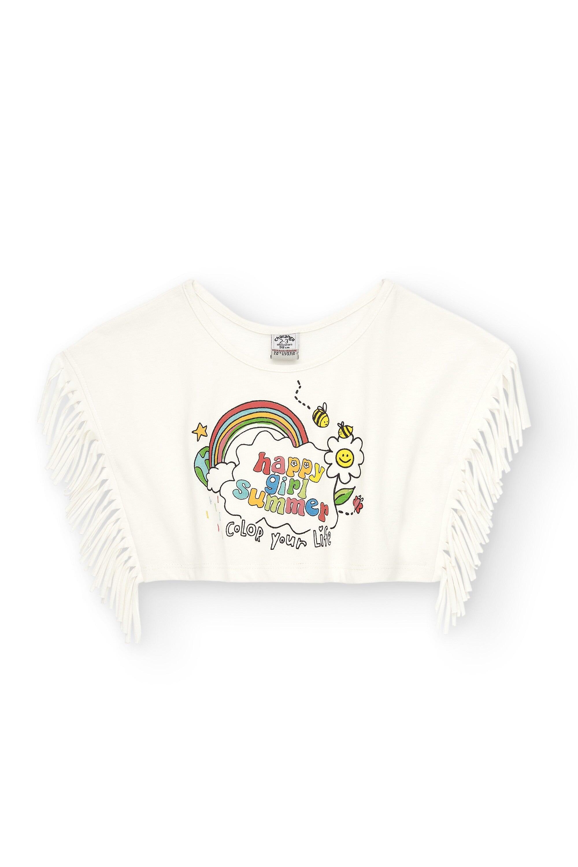 Camiseta branca feminina com detalhe de 2/5