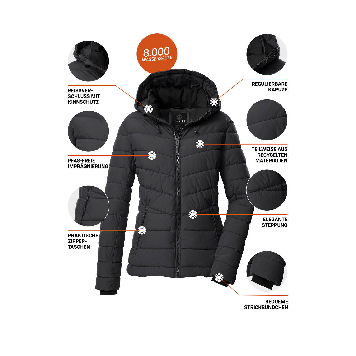 Veste matelassée à capuche femme Killtec GW 32 5/6