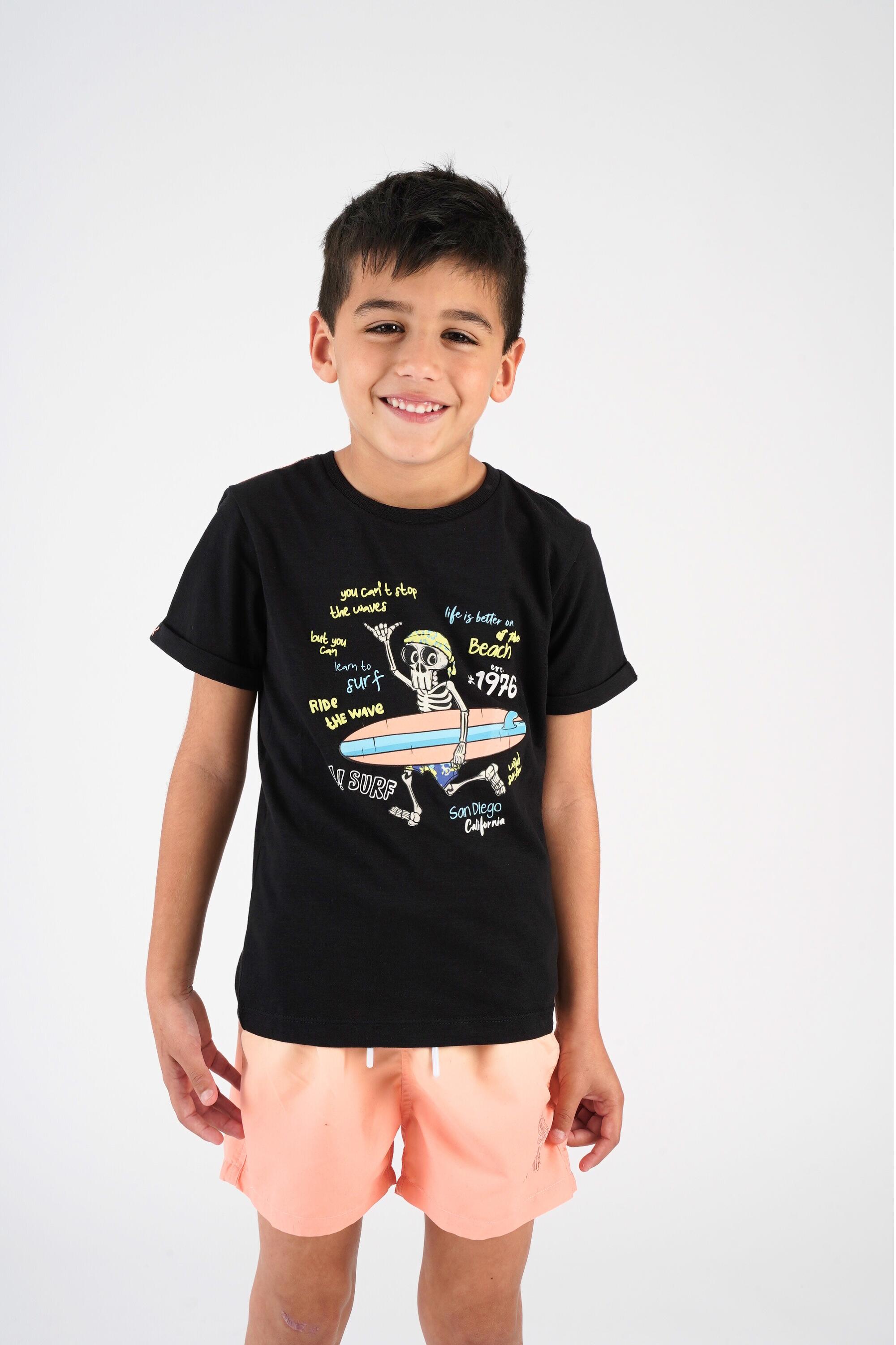 Camiseta de niño color negro 1/5