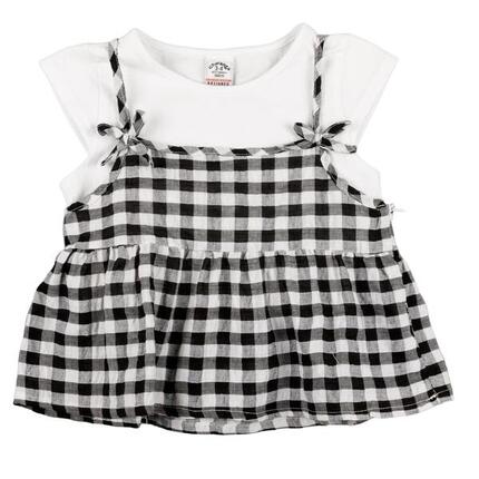 Camiseta de niña cuadro