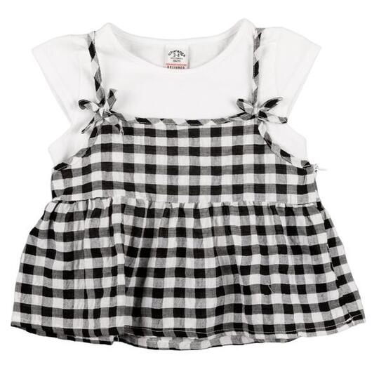 Camiseta de niña cuadro