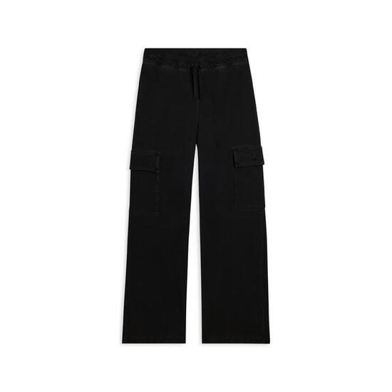Pantaloni cargo wide leg tinta a freddo