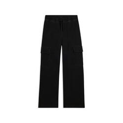 Pantalon cargo à jambe large, teint à froid