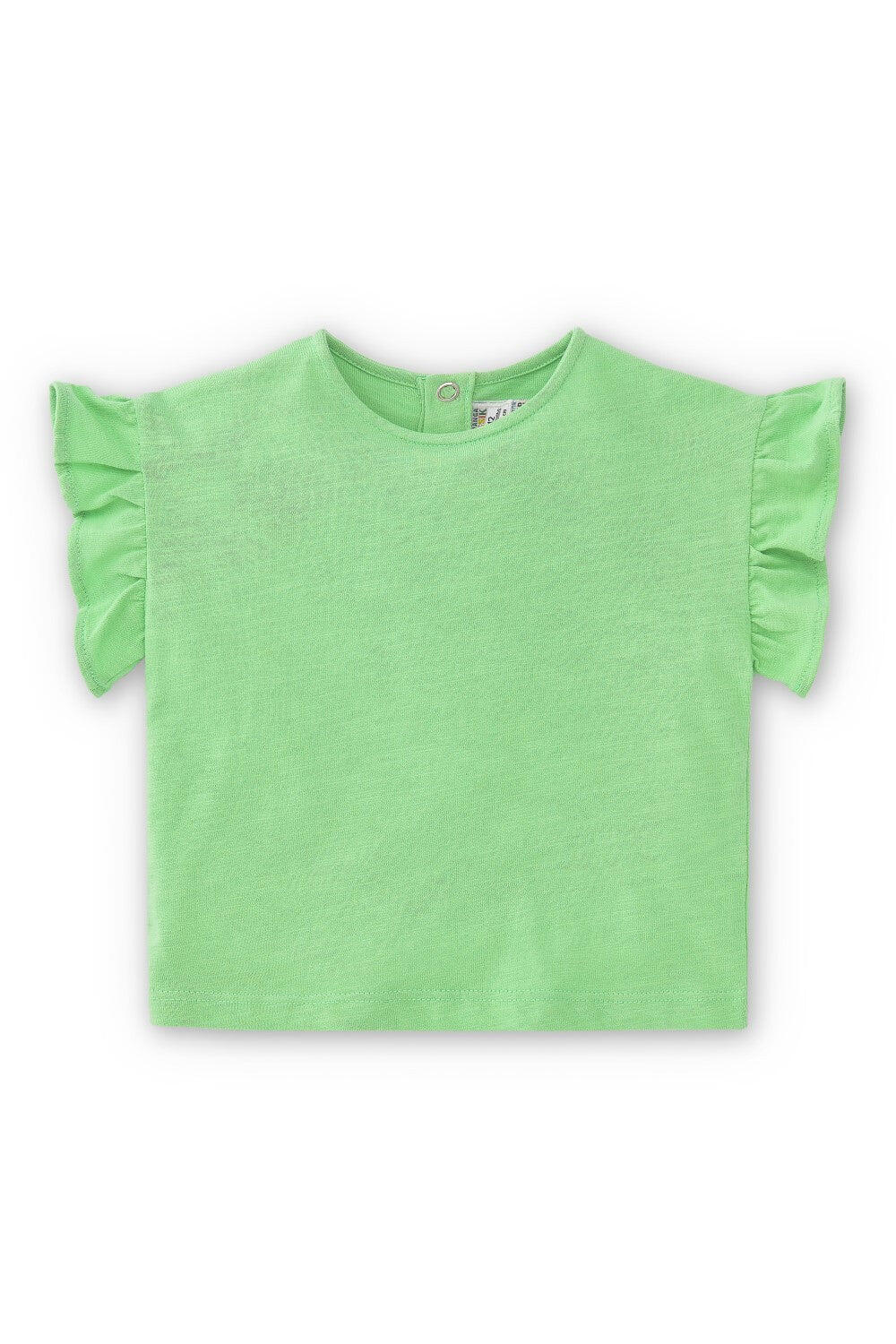 Camiseta verde com babados para bebê 2/5