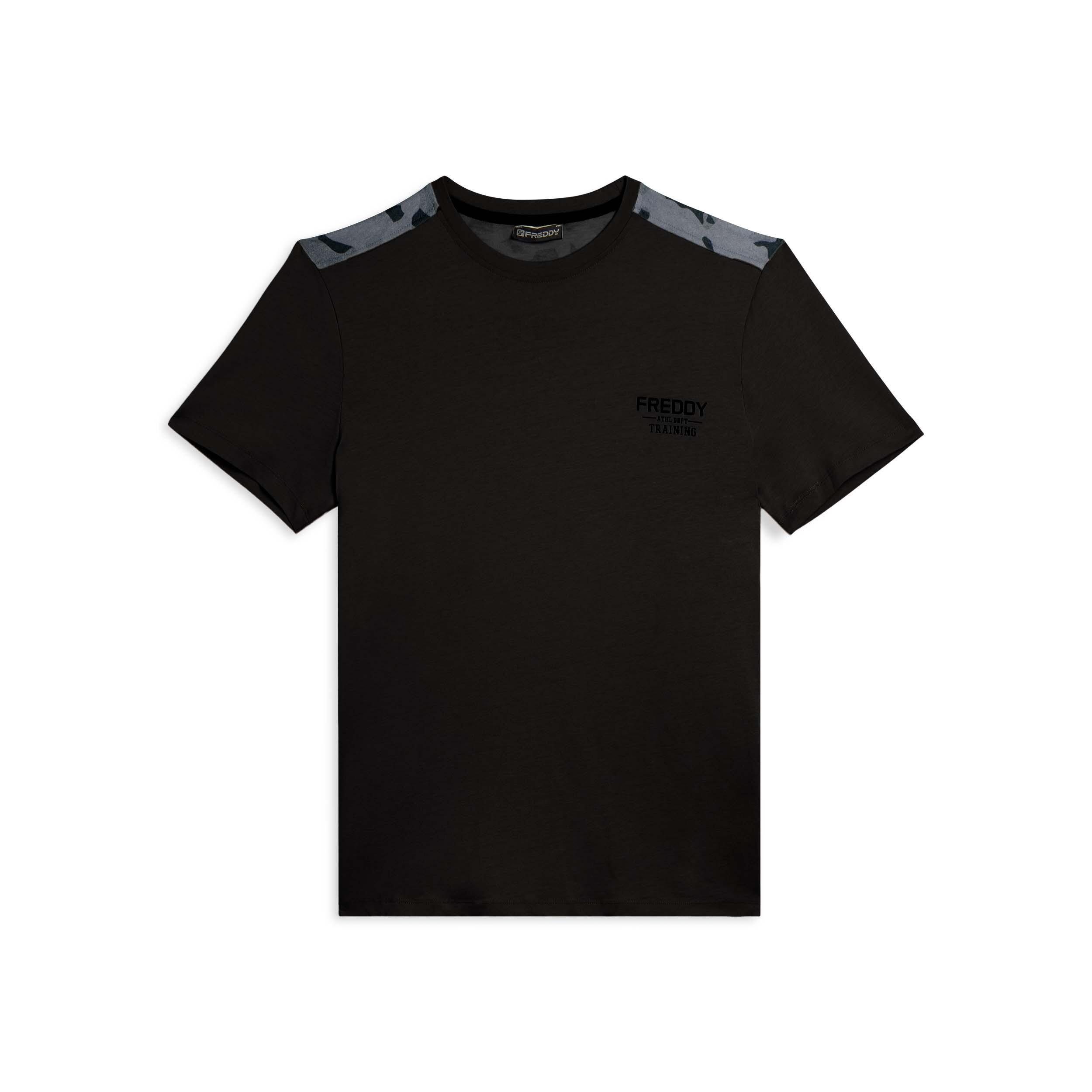 Freddy - T-shirt Avec Empiècements Camouflage Et Logo En Forme De Cœur - T-shirt Manches Courtes - Noir - Decathlon