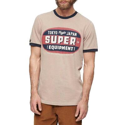 Camiseta Superdry con cuello y mangas en contraste