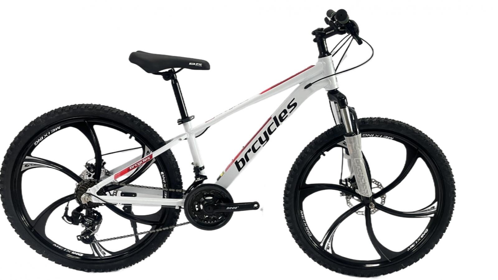 Bicicleta MTB 24″ BR Tornado, cu Rota magnesium , Alb