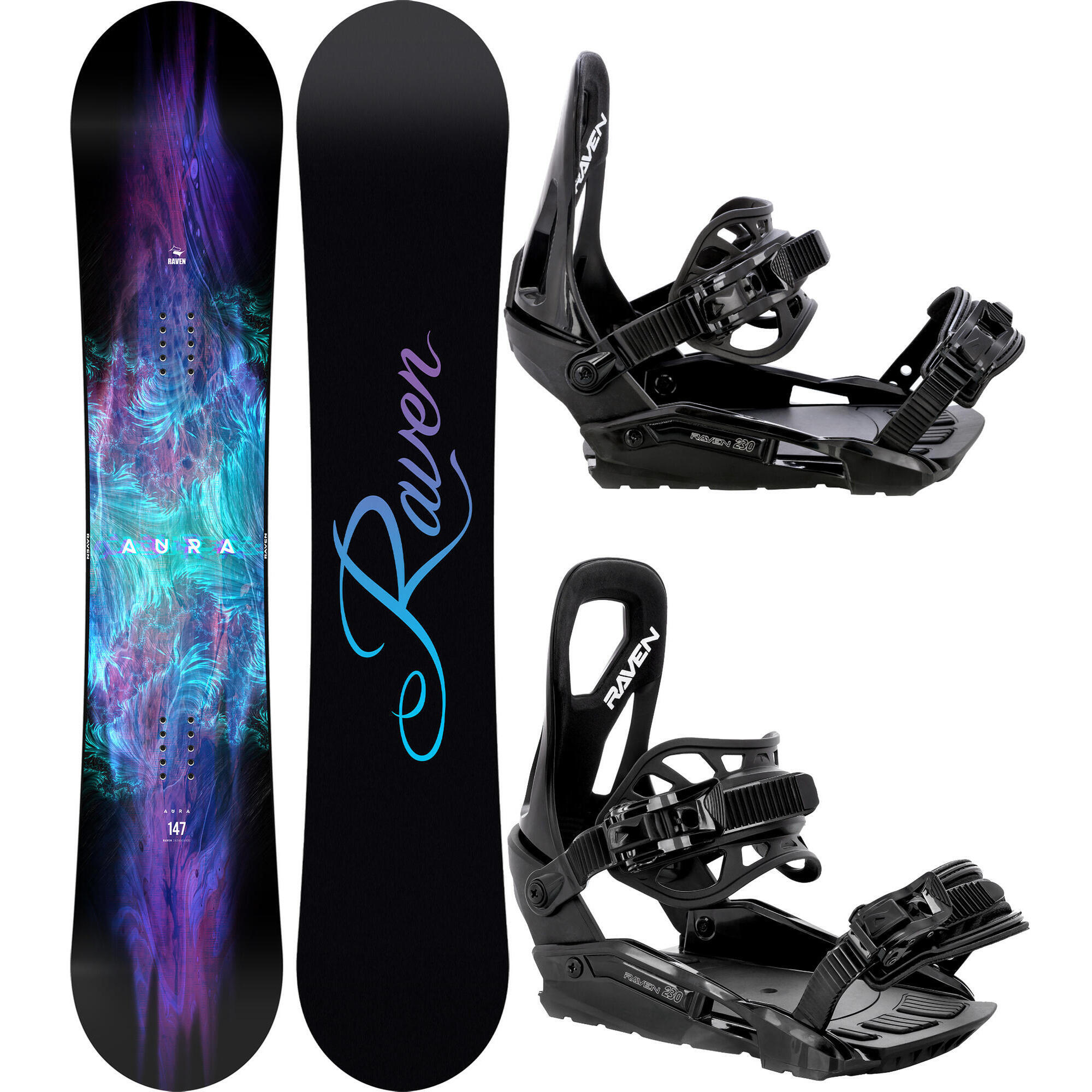 RAVEN Snowboard set Raven Aura + vázání Raven S230