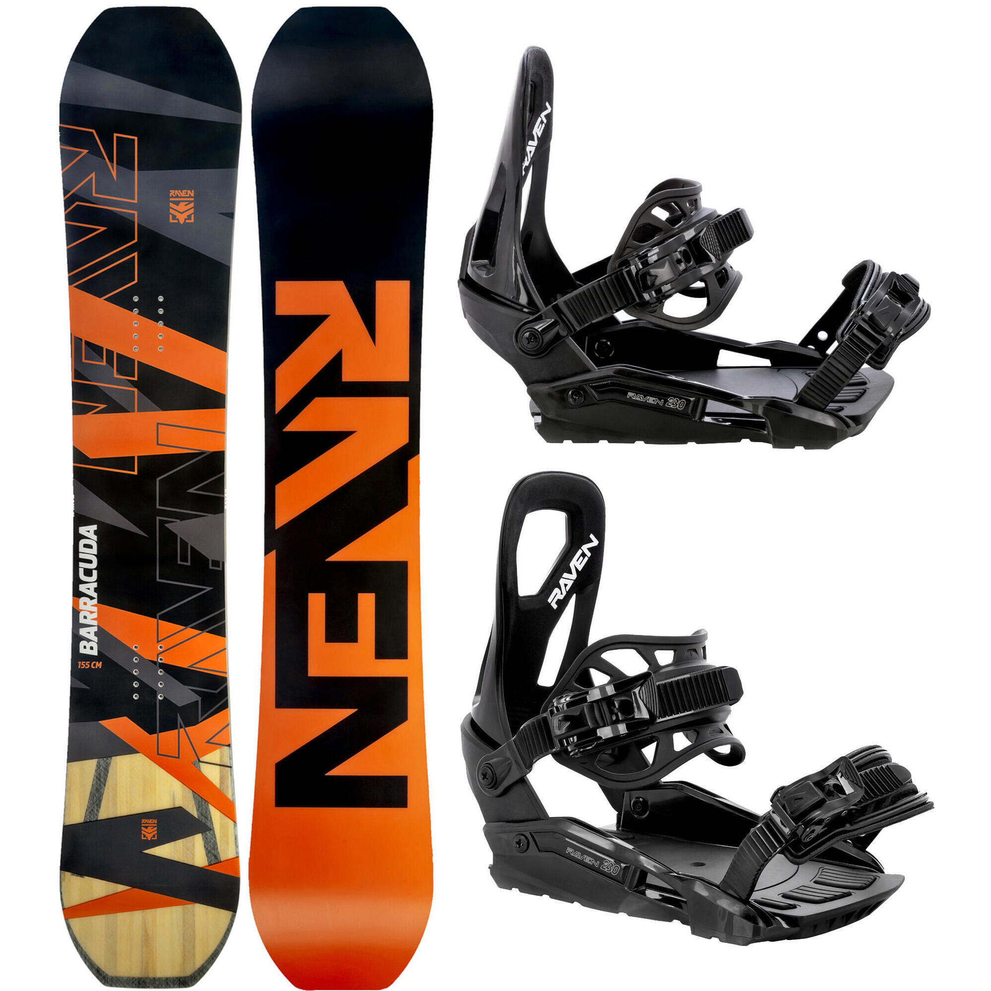 RAVEN Snowboard set Raven Barracuda Carbon + vázání Raven S230