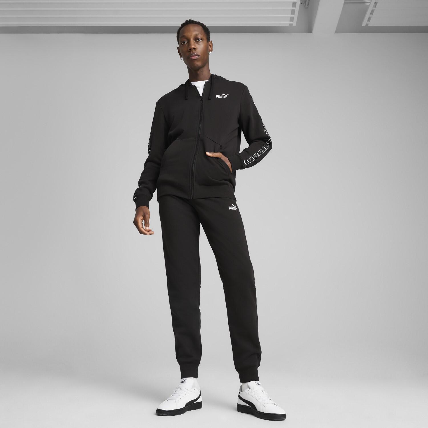 SPODNIE męskie PUMA 684679-01 dresowe czarne bawełniane sportowe L 3/4