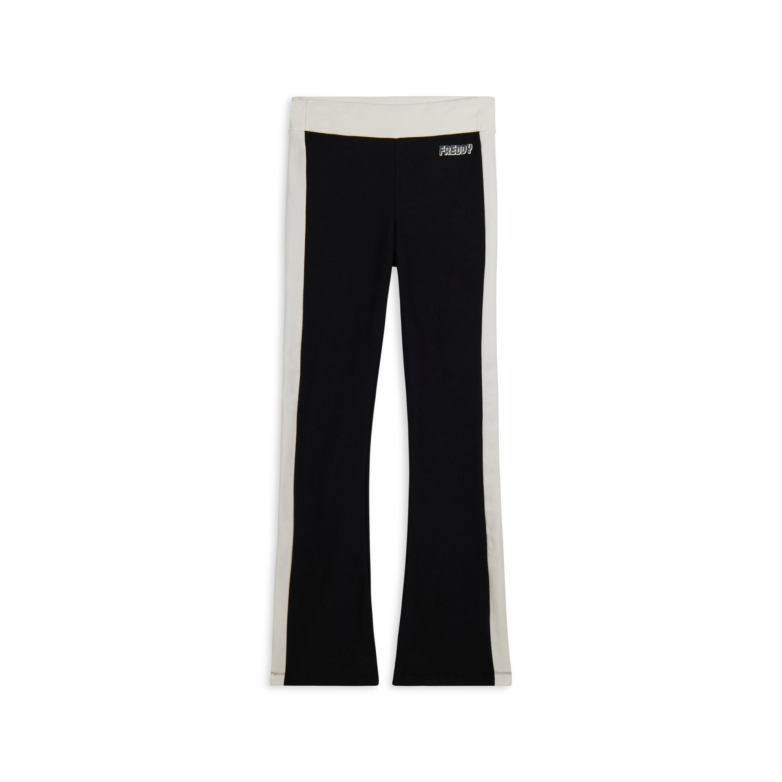 Pantalon slim flare en molleton avec bandes latérales 1/3