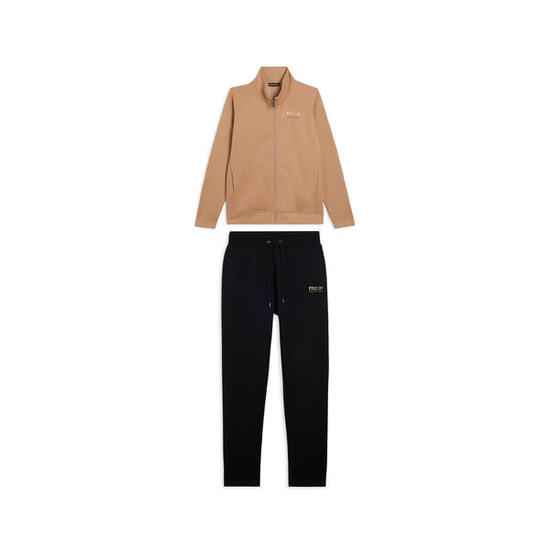 Tuta regular fit con collo alto e dettagli in strass