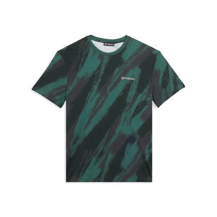 T-shirt imprimé avec effet « coup de pinceau » en coton