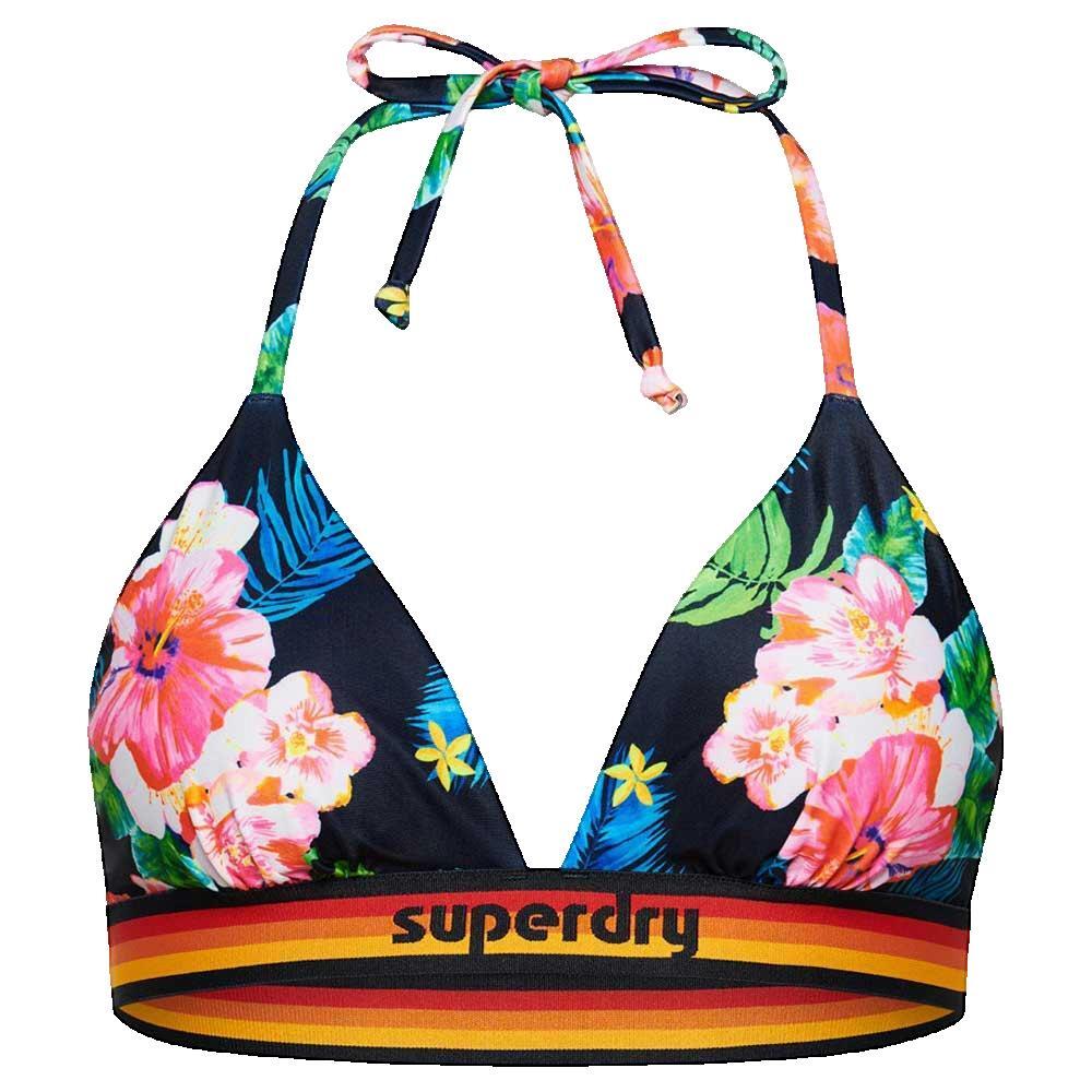 Top bikini Superdry Vintage Logo Tri aderente hibiscus pop navy 3/4