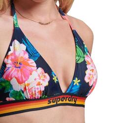 Haut de bikini Superdry Vintage Logo Tri hibiscus pop navy