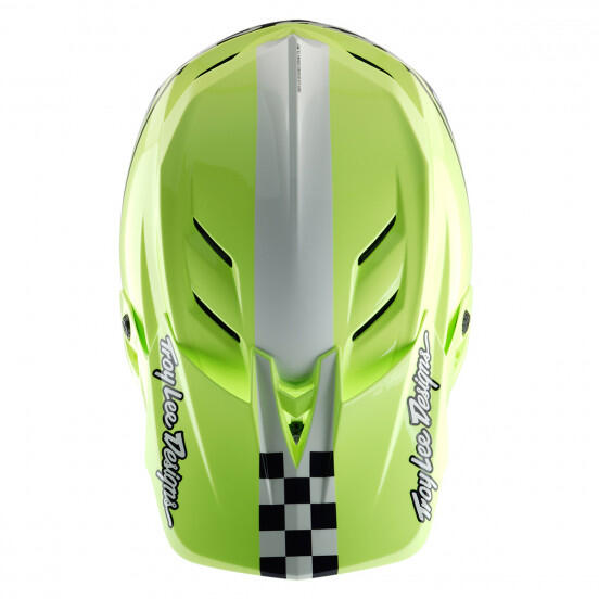 Casque TROY LEE D4 Polyacrylite  Navy/Yellow 3/4