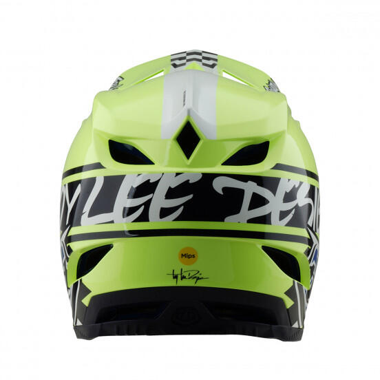 Casque TROY LEE D4 Polyacrylite  Navy/Yellow 2/4