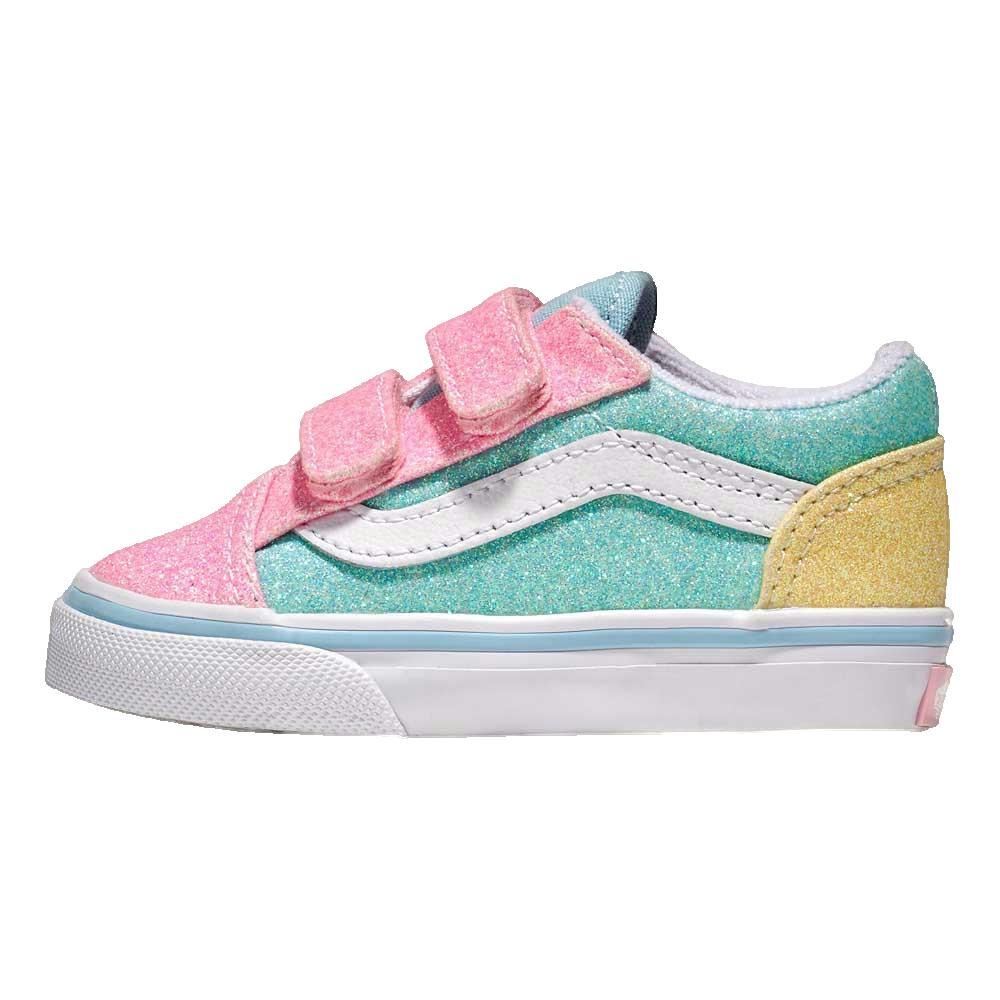 Chaussures Vans Old Skool V bleu pour enfants 3/4