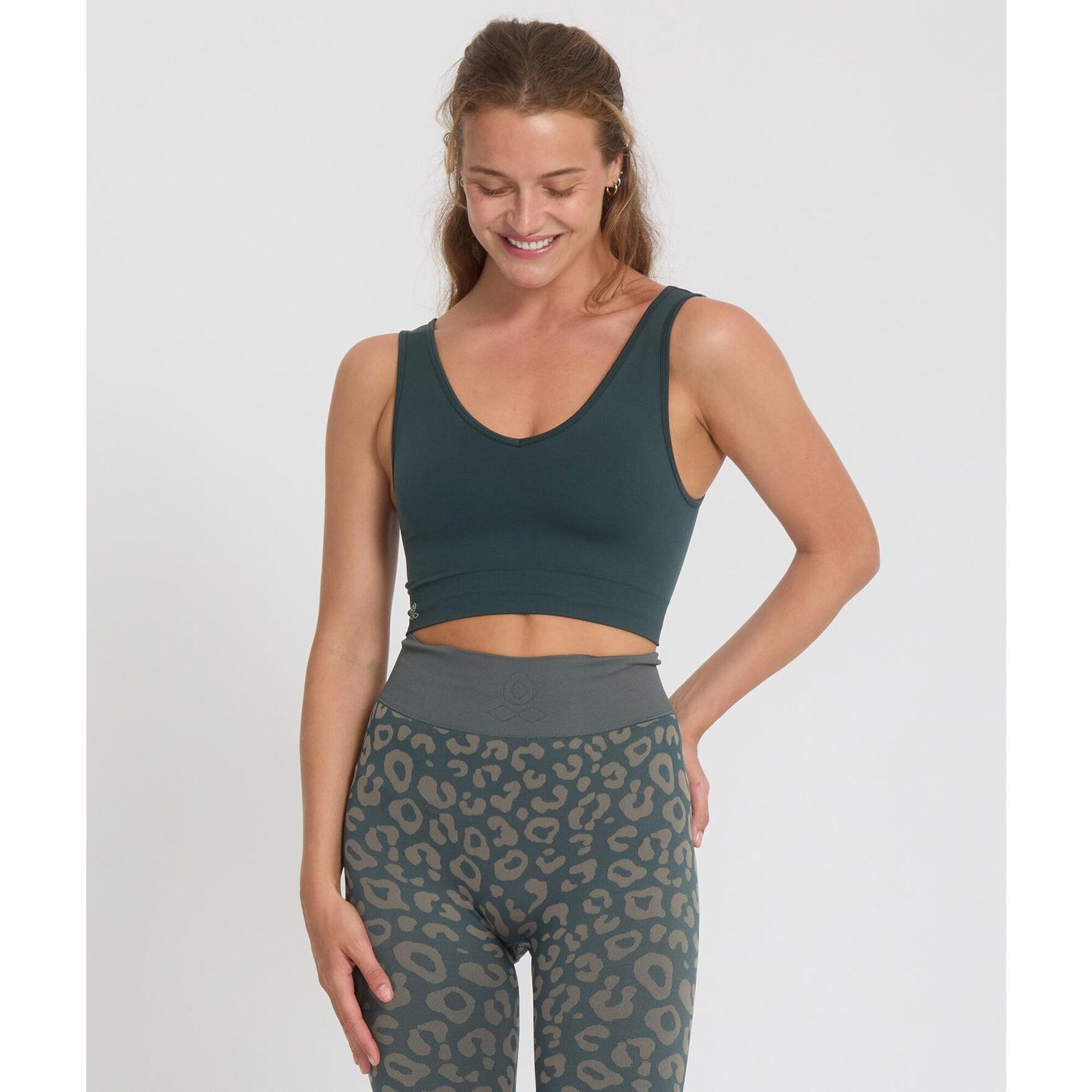 Yoga Searcher - Tuni - Brassière En Matière Recyclée - Brassière - Vert - Decathlon