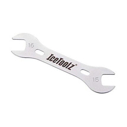 Klucz stożkowy IceToolz 15/16 mm stalowy srebrny