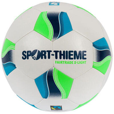 Fußball Fairtrade X-Light Größe 4 Fußball Unisex Weiß-Blau-Grün