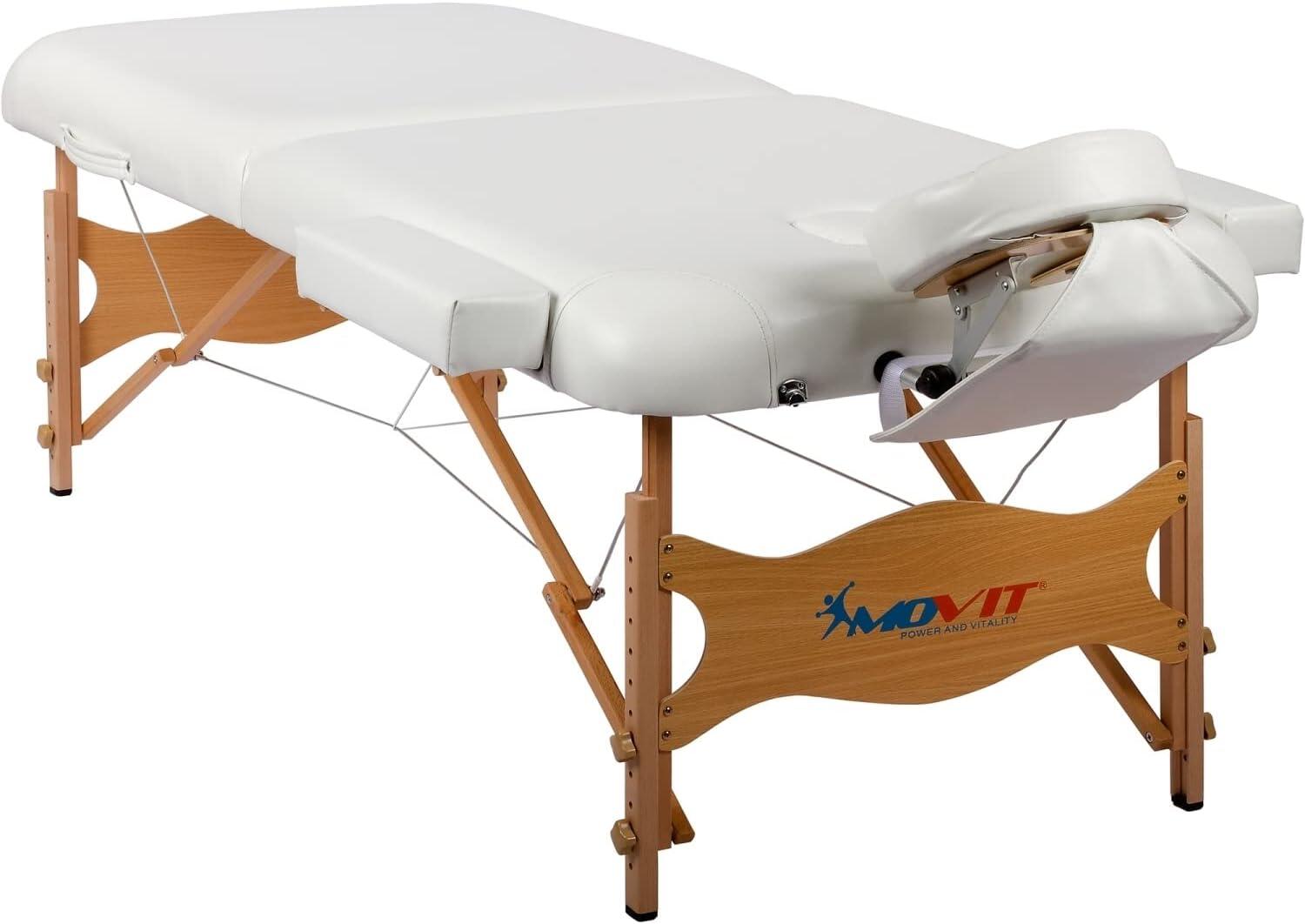 Massageliege Schwarz/Weiss 3/5