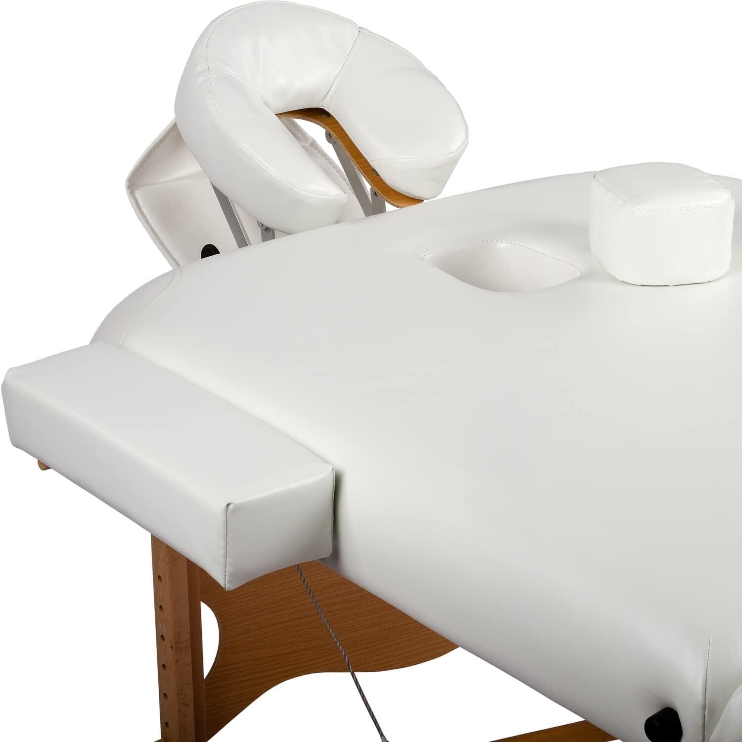 Massageliege Schwarz/Weiss 4/5