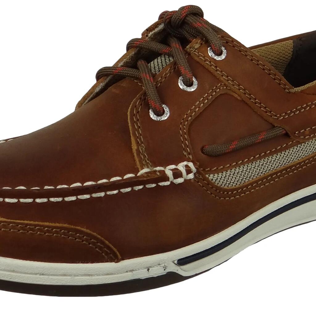 Triton Three-Eye Boat Shoe Men's Brown Cinnamon