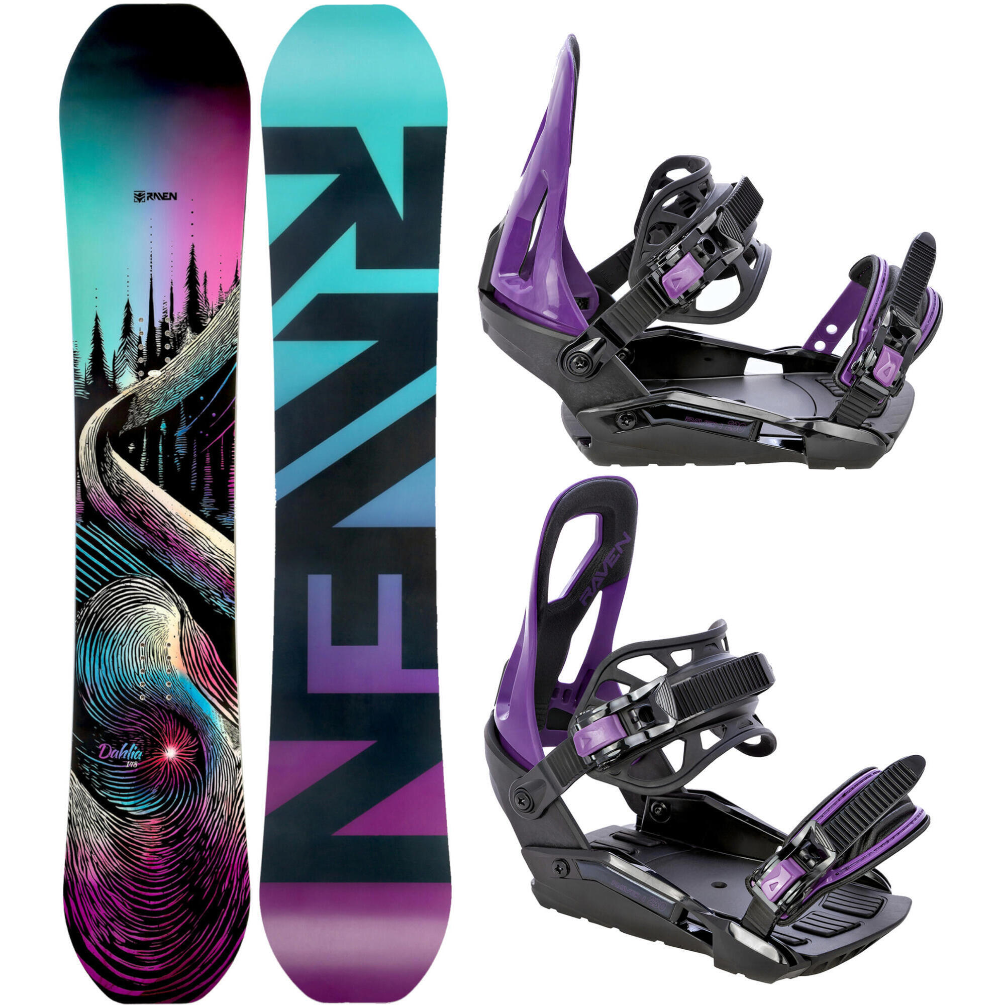 Zestaw Snowboard Raven Dahlia + Wiązania Raven S230