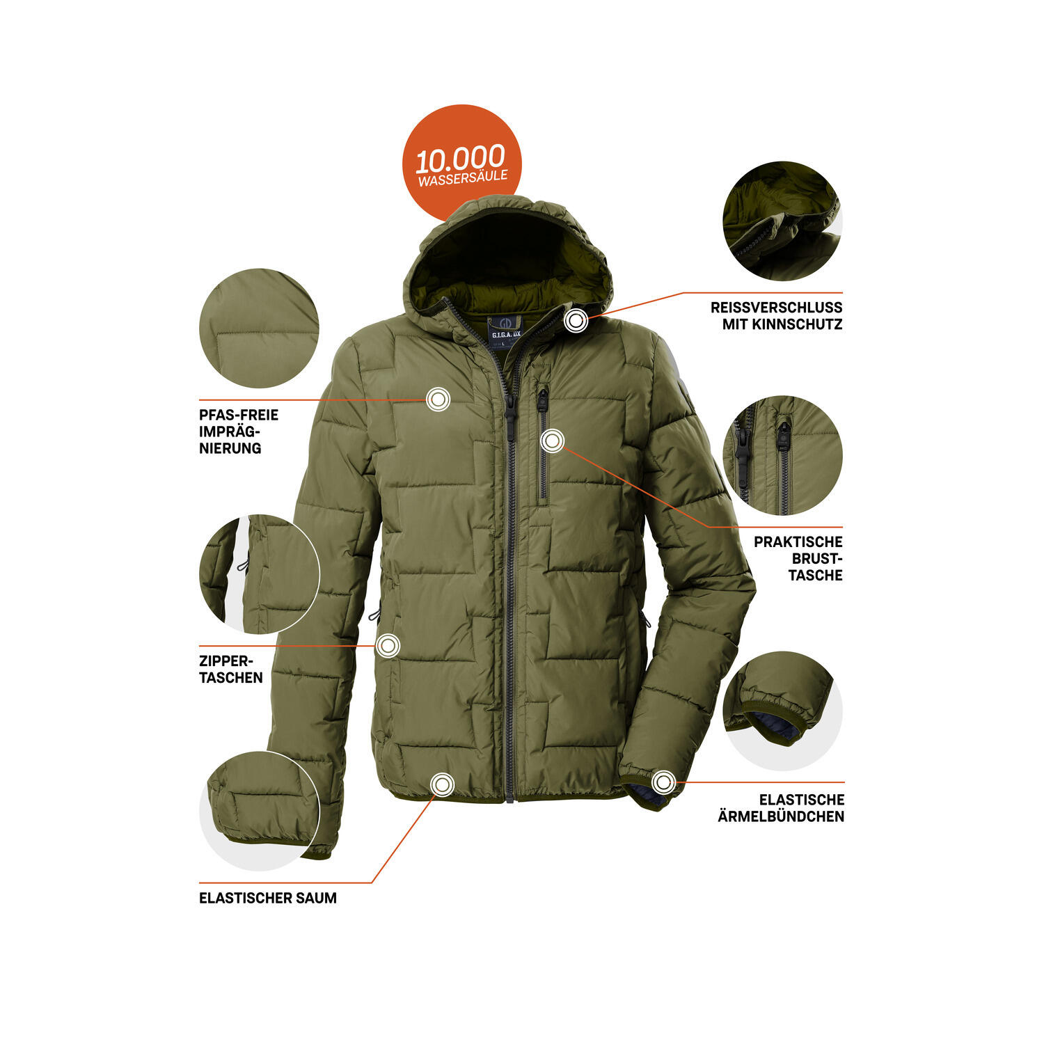 Veste matelassée à capuche Killtec GW 72 5/6
