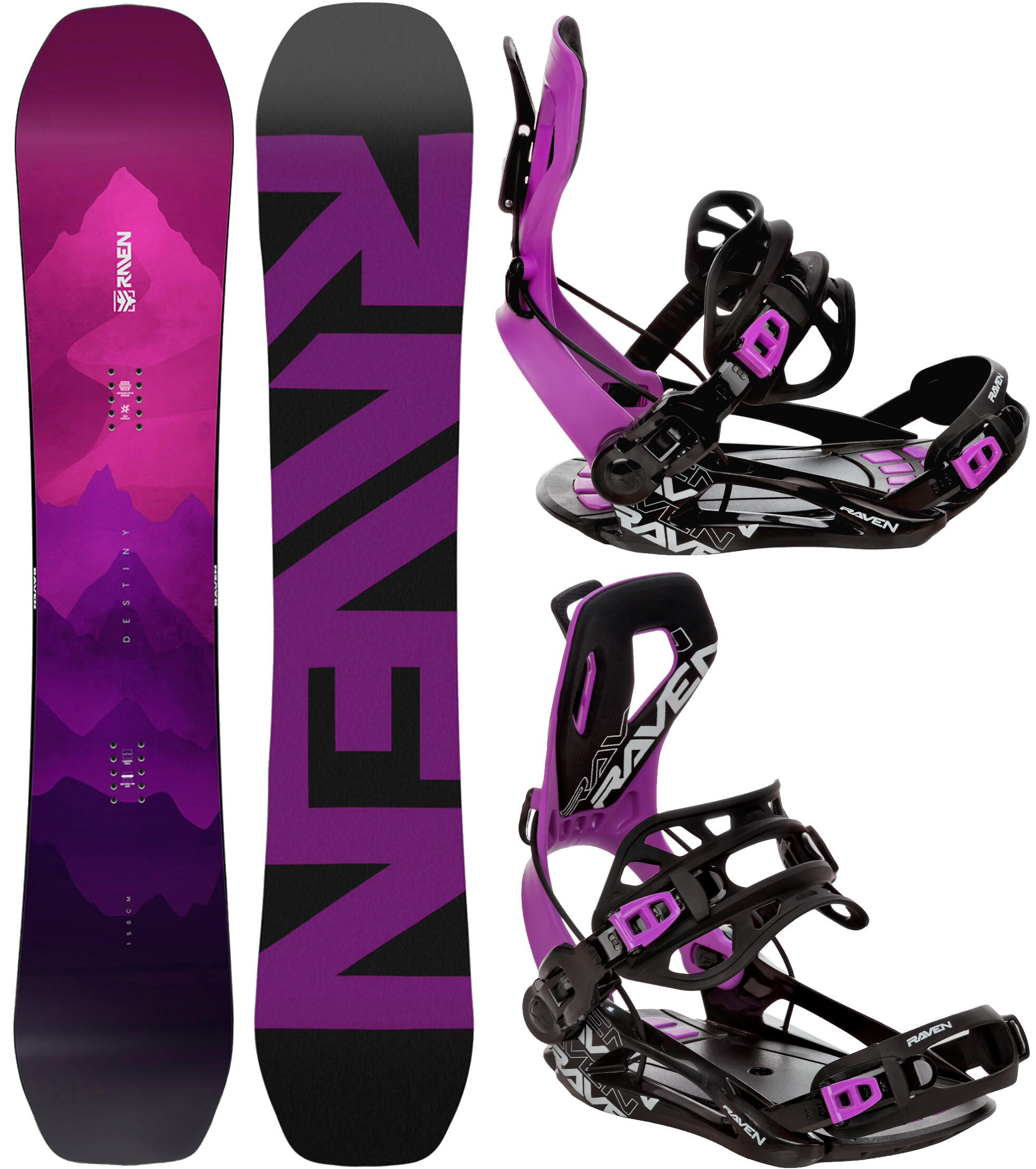RAVEN Snowboard set Destiny + vázání FT360