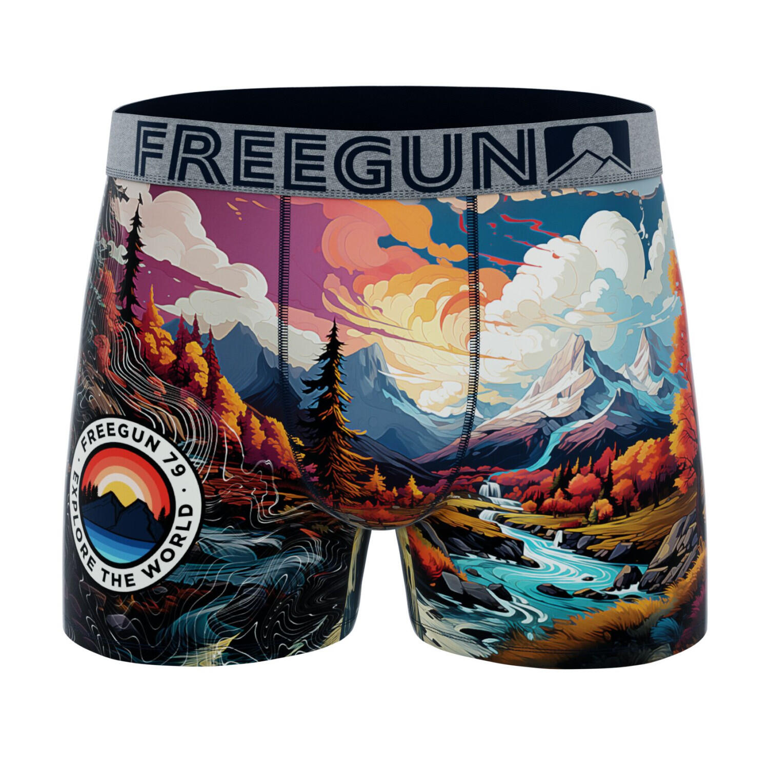 Boxer Freegun Garçon – Noir, Taille 8/10 Ans, Neuf Avec étiquettes