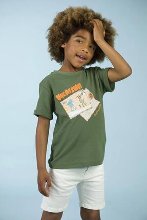 Camiseta de niño kaki
