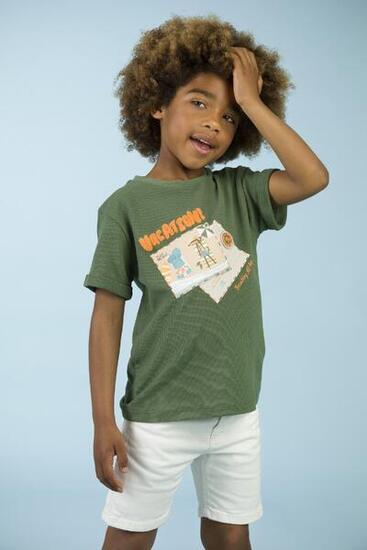 Camiseta de niño kaki